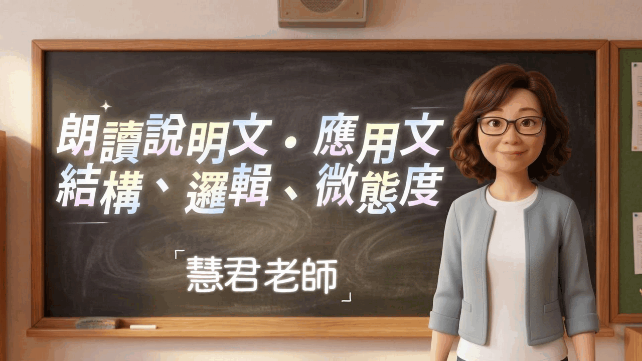 ★★★★《朗讀說明文．應用文：結構、邏輯、微態度》